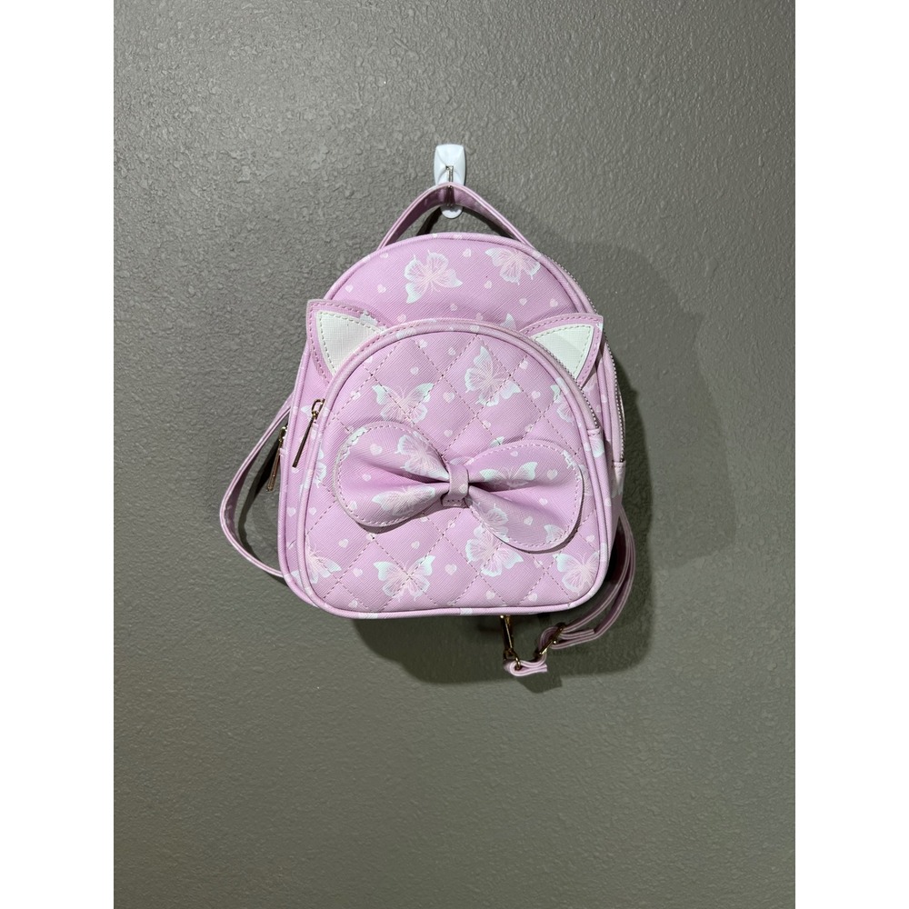 Under One Sky Mini Convertible Backpack Pink/White with Butterflies FairyCore